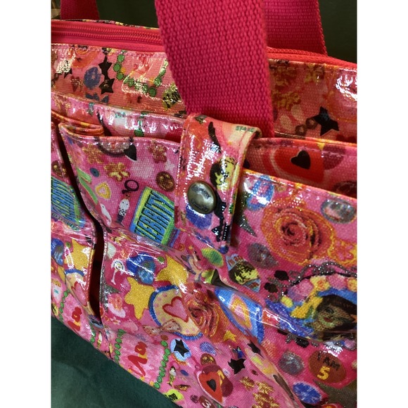 Fiorucci Y2K Vintage Pink Cartoon Print Tote Bag - Picture 5 of 9